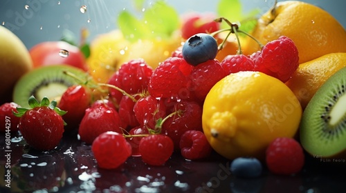 A bright photograph of delectable and vibrant fruits shows a blast of summer vitality.