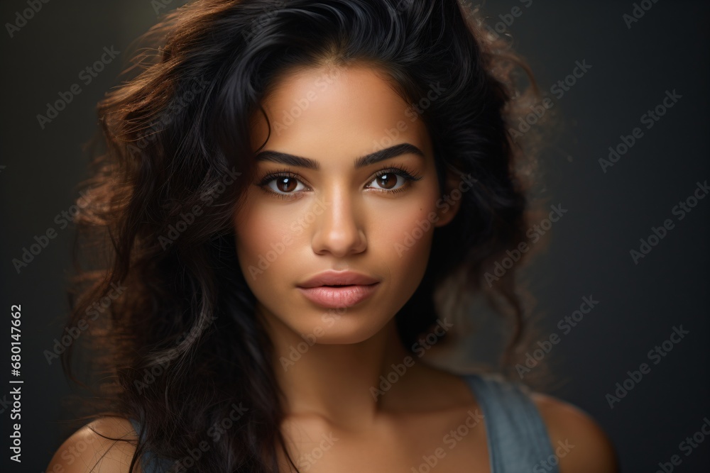 Fototapeta premium Portrait of a latin american beautiful woman