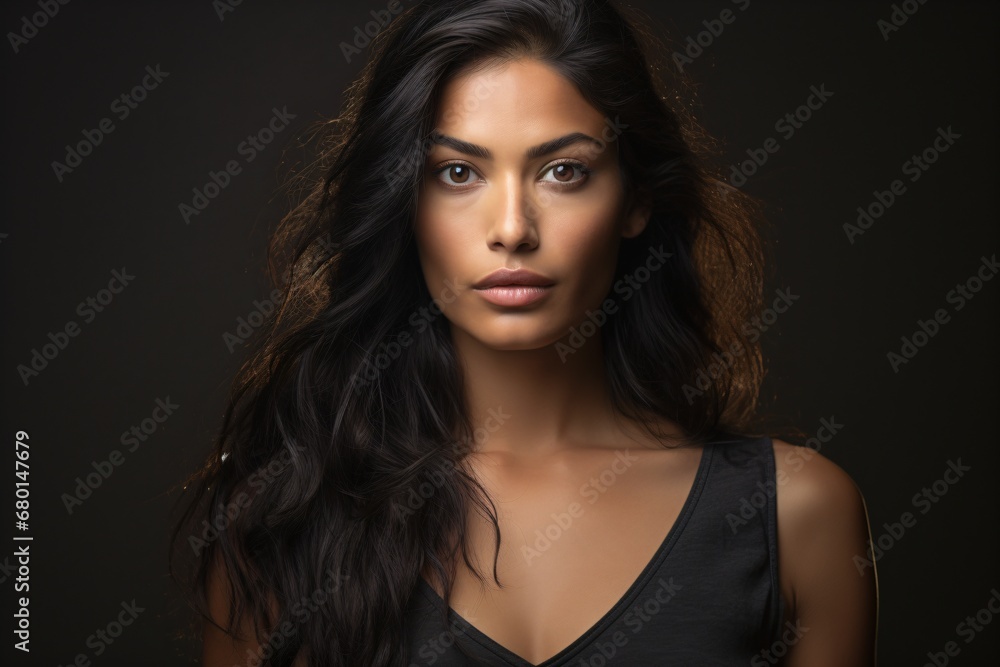 Portrait photography of a beautiful and cute brunette woman Portrait photography of a beautiful and cute brunette woman
