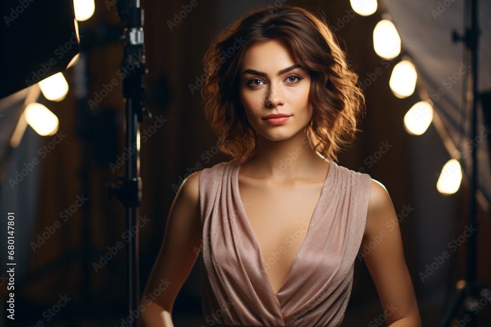 A beautiful brunette fashion model A beautiful brunette fashion model