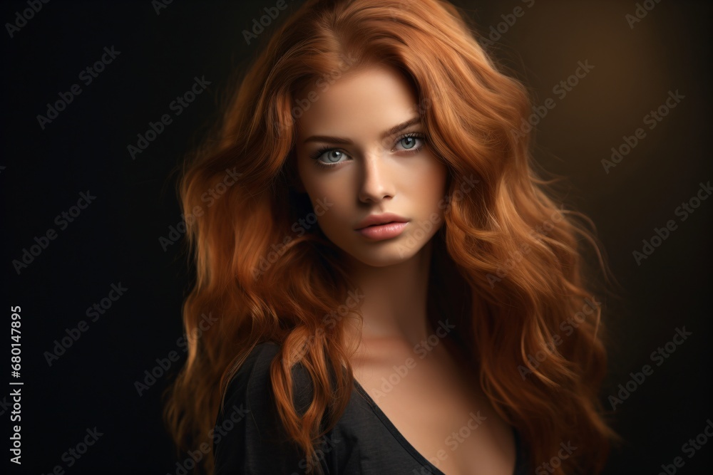 Fototapeta premium Portrait photography of a beautiful redhead woman
