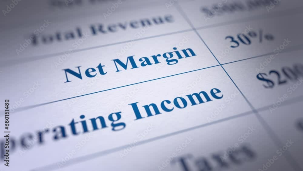 Animated Financial Report with a Focus on Net Margin Figures. Fictitious Data Created Exclusively for This Concept Footage
Animated Financial Report with a Focus on Net Margin Figures. Fictitious Data Created Exclusively for This Concept Footage