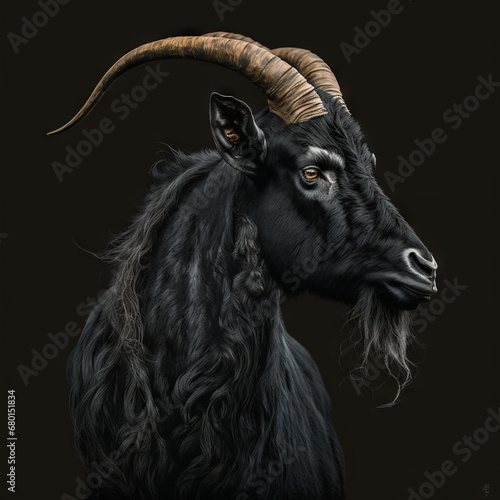 Black Philip goat vantablack © alex