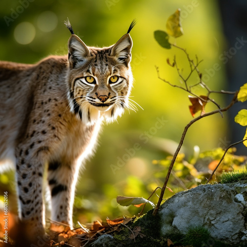 Balkan lynx, professional shot, wallpapers, 8k, film photography created with Generative Ai © Andrii Yablonskyi