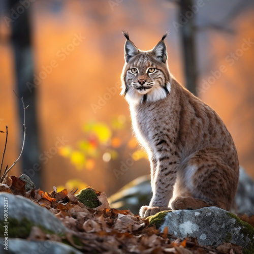 Balkan lynx, professional shot, wallpapers, 8k, film photography created with Generative Ai