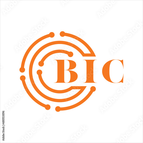 BIC letter design. BIC letter technology logo design on white background. BIC Monogram logo design for entrepreneur and business