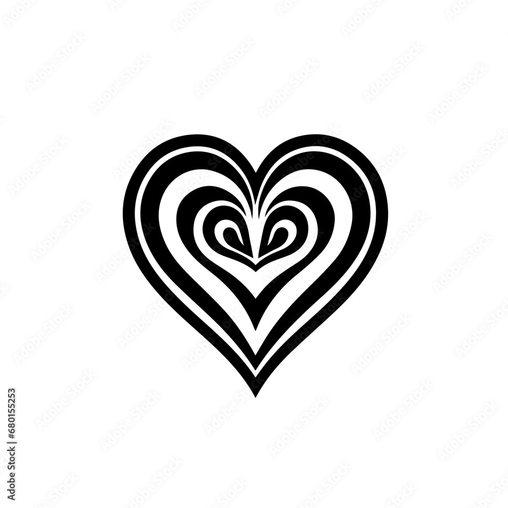 Heartfelt Embrace: Romantic Heart Vector - An Artistic Expression of Love in a Stylish and Decorative Design Heartfelt Embrace: Romantic Heart Vector - An Artistic Expression of Love in a Stylish and Decorative Design