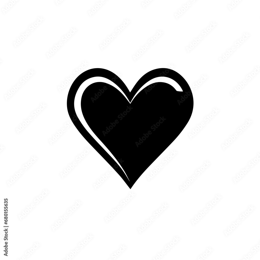 Heartfelt Embrace: Romantic Heart Vector - An Artistic Expression of Love in a Stylish and Decorative Design