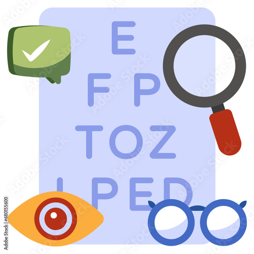 Modern design icon of eye test

