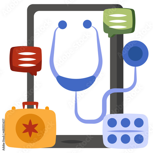 Trendy vector design of telemedicine 

