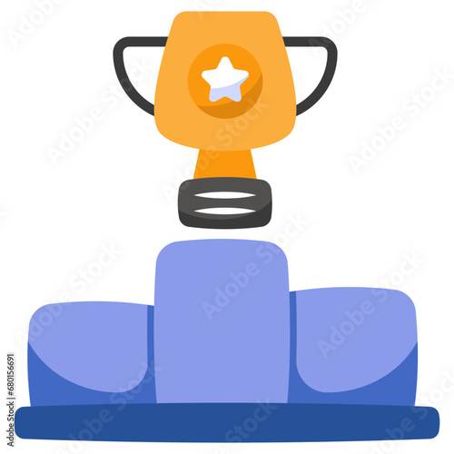 Position ranking board, icon of leaderboard

