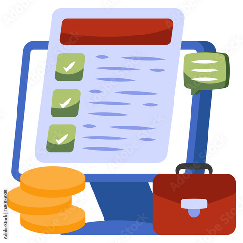 Perfect design icon of online list

