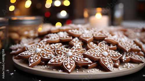 christmas cookies on a table