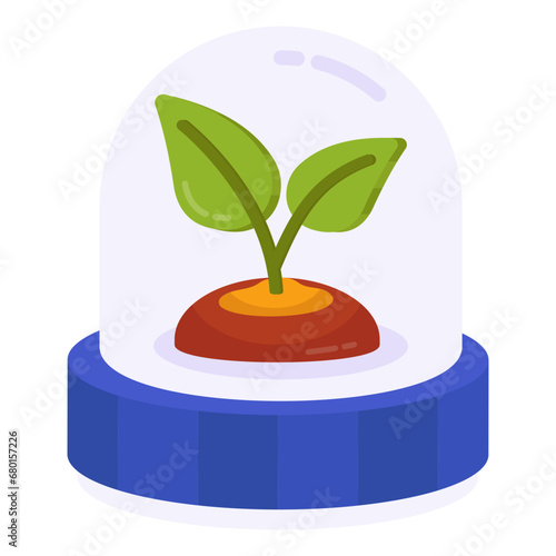 Vector design of growing plant
