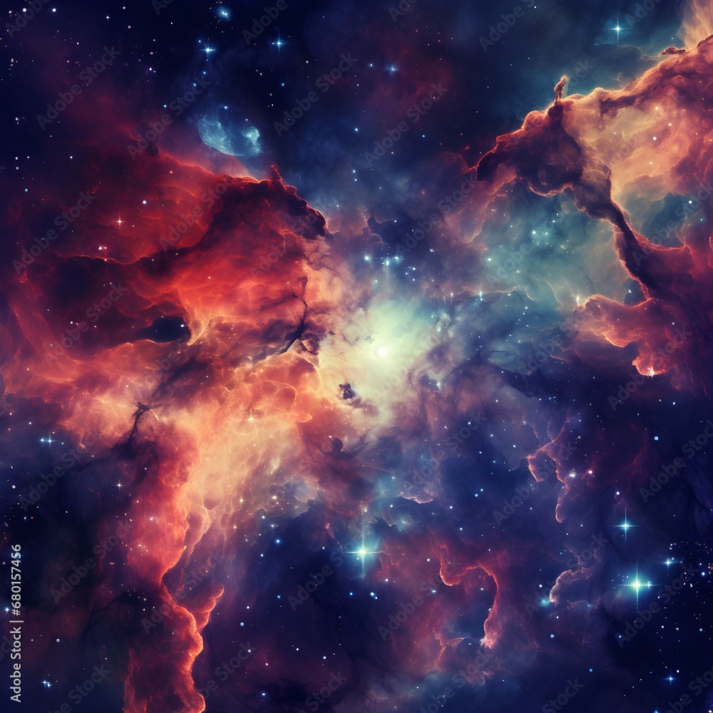 In the Space abstract background