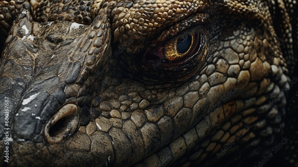 A Kokomo dragon close-up portrait. A Kokomo dragon close-up portrait.