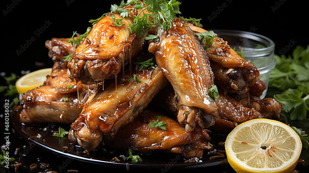 fried chicken wings with sauce fried chicken wings with sauce