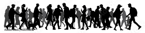 People walking with a mobile phone, people with smartphone silhouette, man walking looking at cell phone silhouette