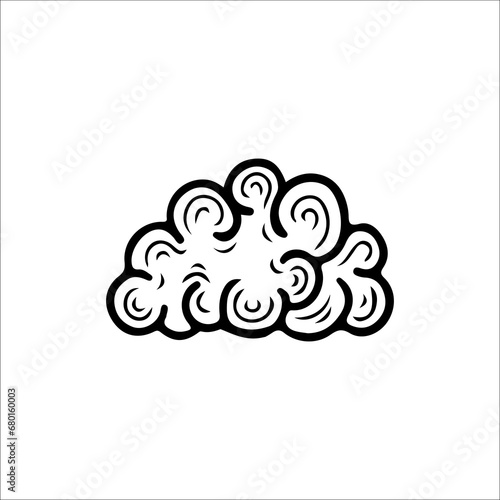 vector illustration of clouds with concept