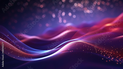 Abstract futuristic glowing waves wallpaper. AI
