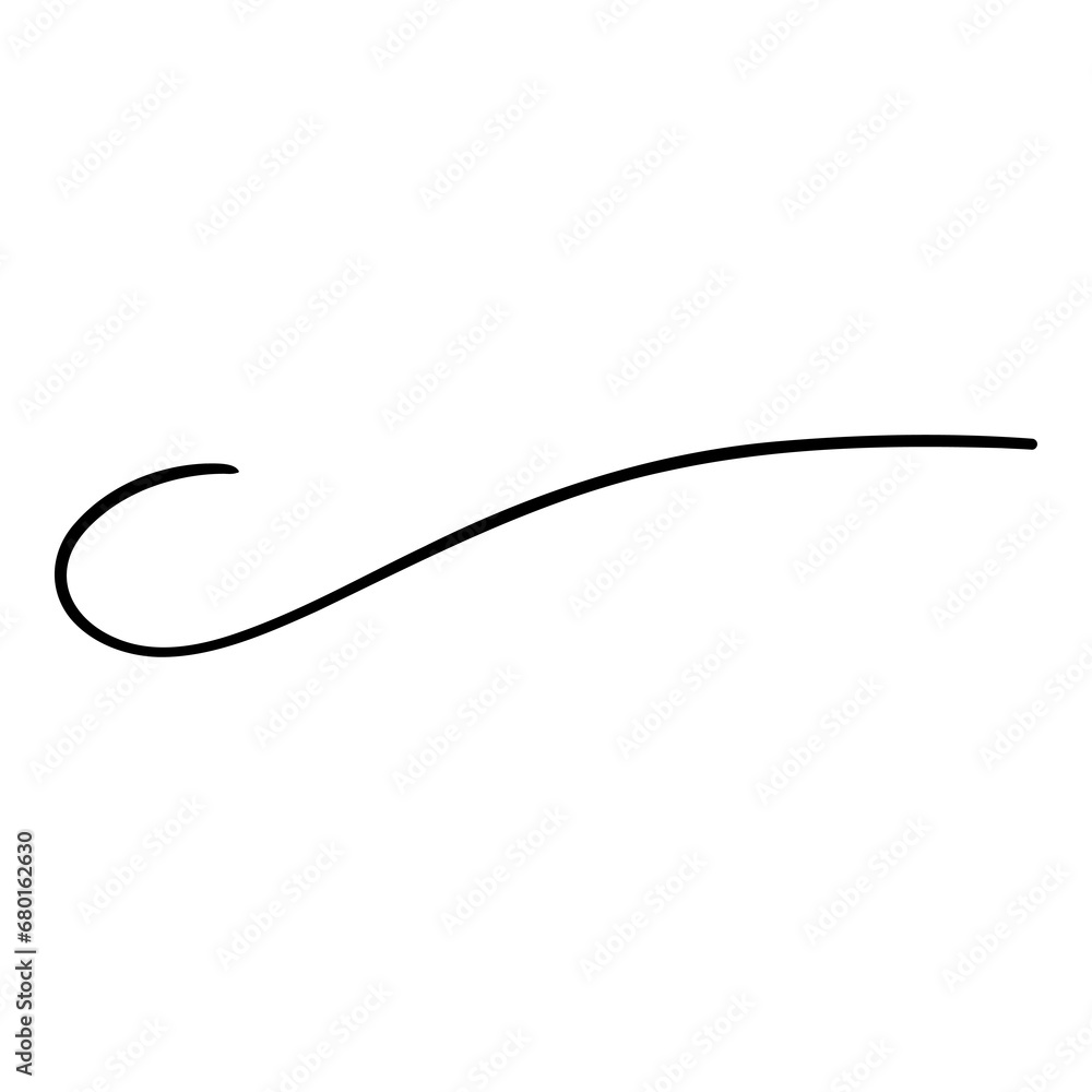Calligraphy swoosh wavy line vector elements set Calligraphy swoosh wavy line vector elements set