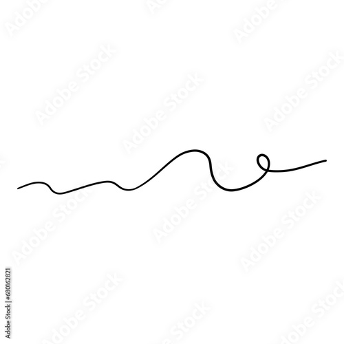 Calligraphy swoosh wavy line vector elements set