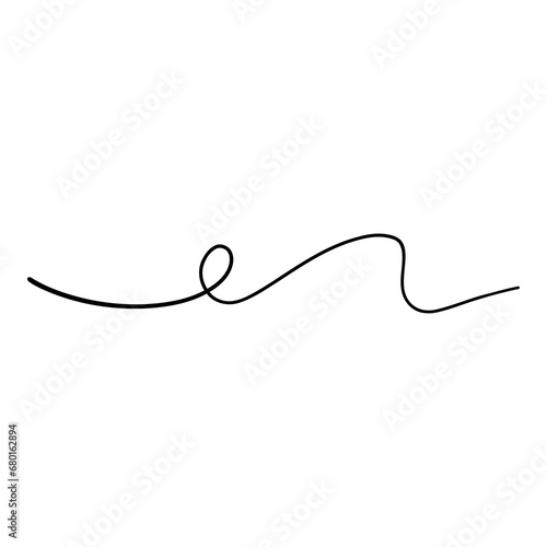 Calligraphy swoosh wavy line vector elements set