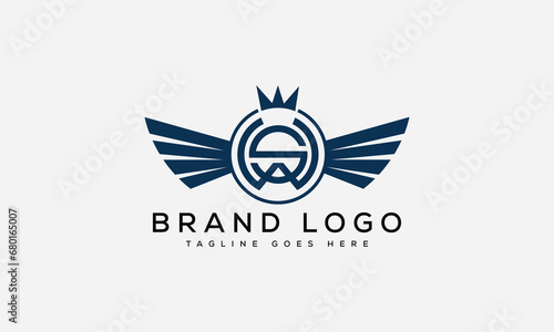 letter SW logo design vector template design for brand.