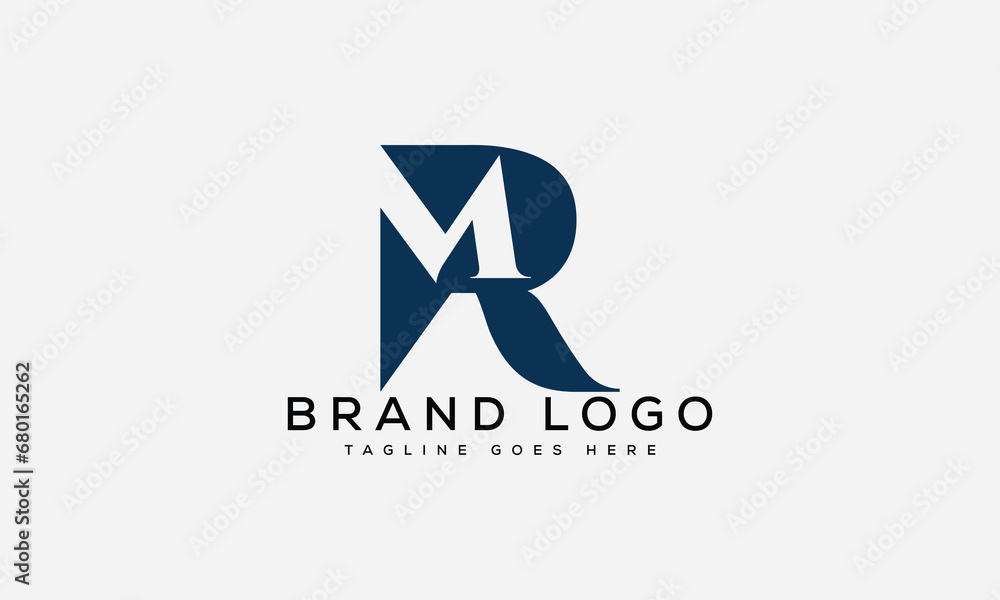 Naklejka premium letter RM logo design vector template design for brand.