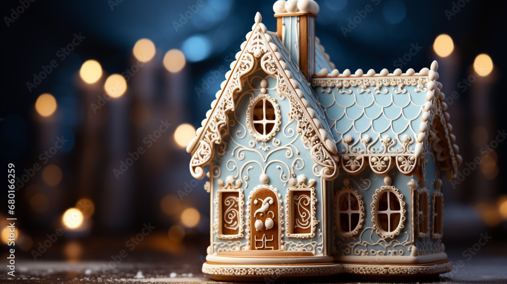 christmas decoration on the house