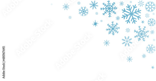 decorative hand drawn winter background with snowflakes pattern, snow, stars, design elements on white
