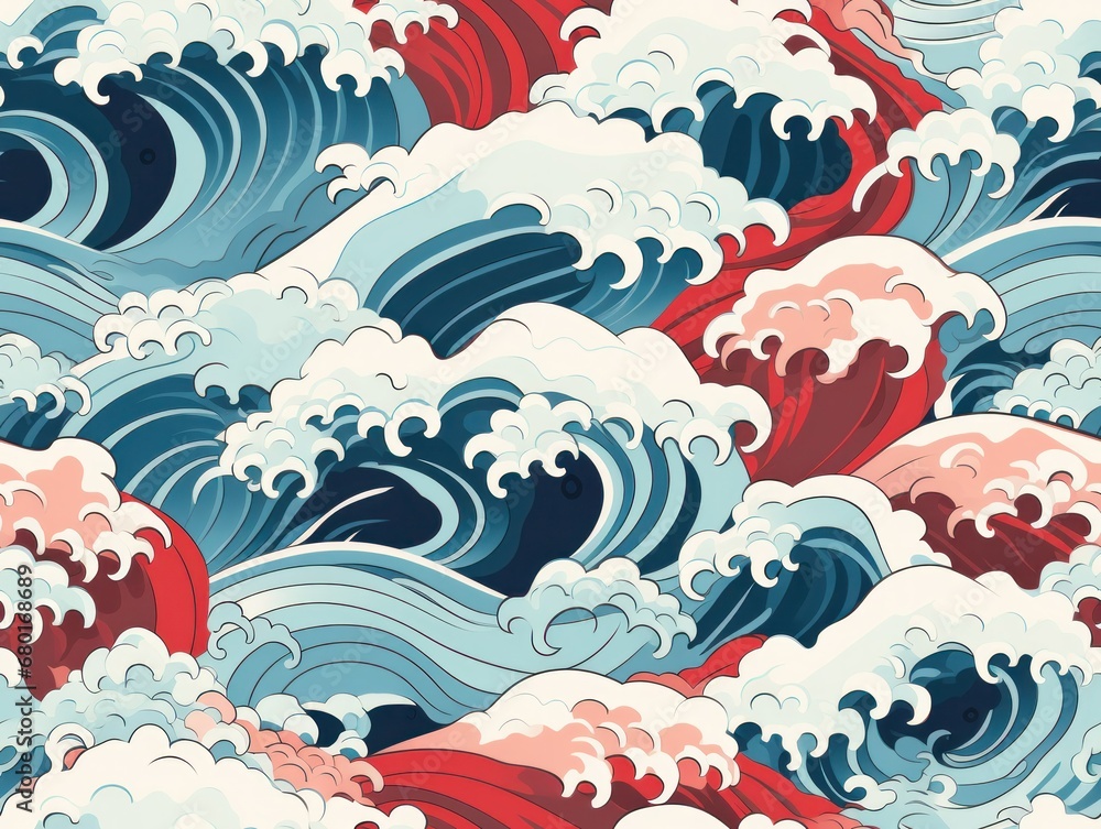 seamless pattern template wave