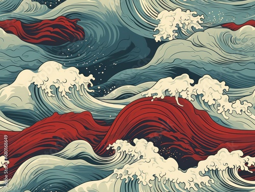 seamless pattern template wave