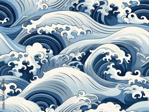 seamless pattern template wave