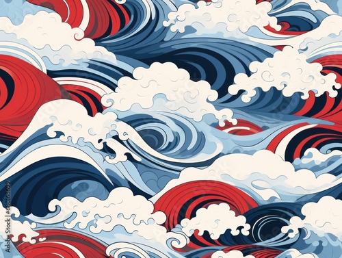 seamless pattern template wave