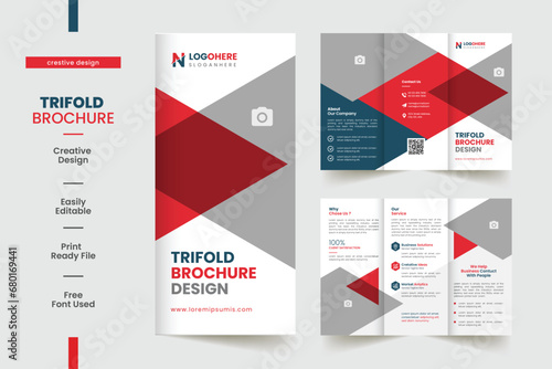 Corporate Business Trifold Brochure Template with A4 Size