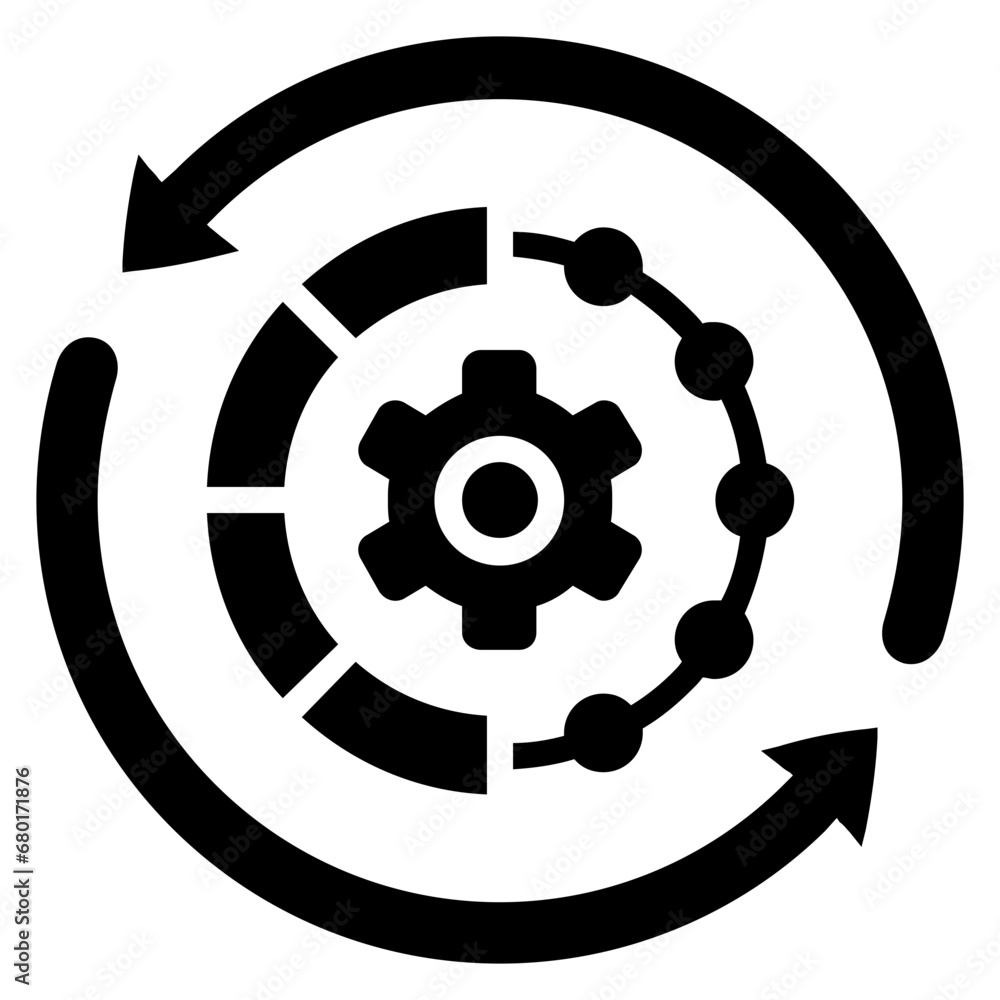 Agily glyph icon illustration vector graphic Agily glyph icon illustration vector graphic
