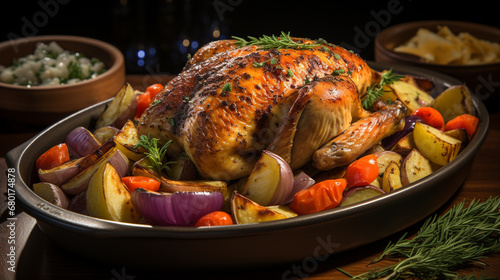 roasted country with vegetables