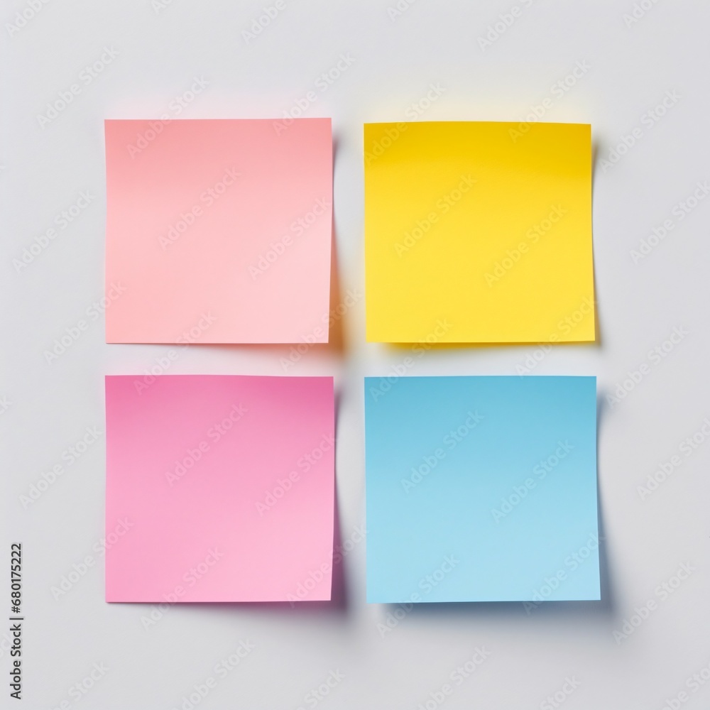Set of  Sticky Notes in Different Colors
