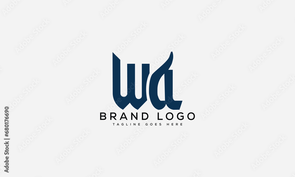 letter WA logo design vector template design for brand.