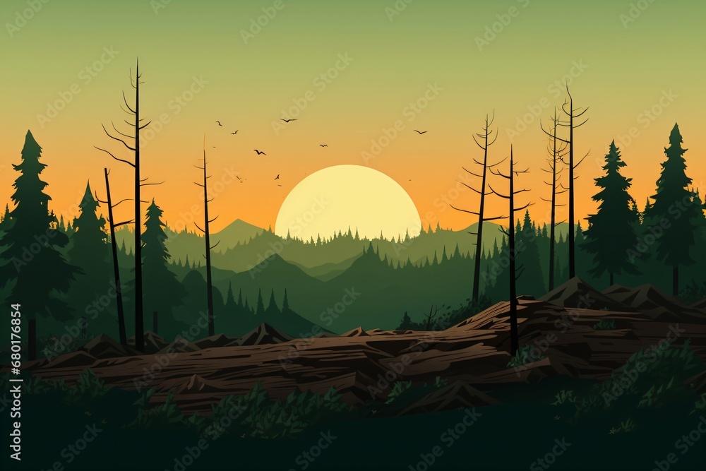 Banner design for awareness on deforestation, climate change, and the ...