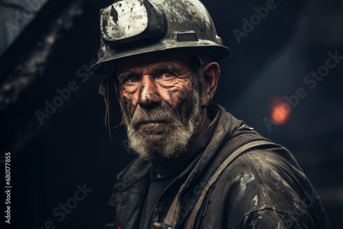 Coal Miner Man Photo depicting Occupation 