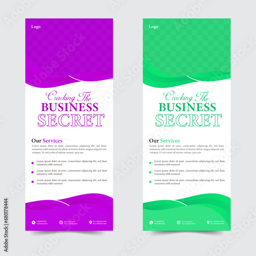 Business Roll Up Banner Design Template And Use Billboard Poster .