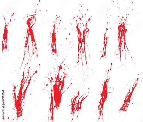 Set of criminals dripping blood vector