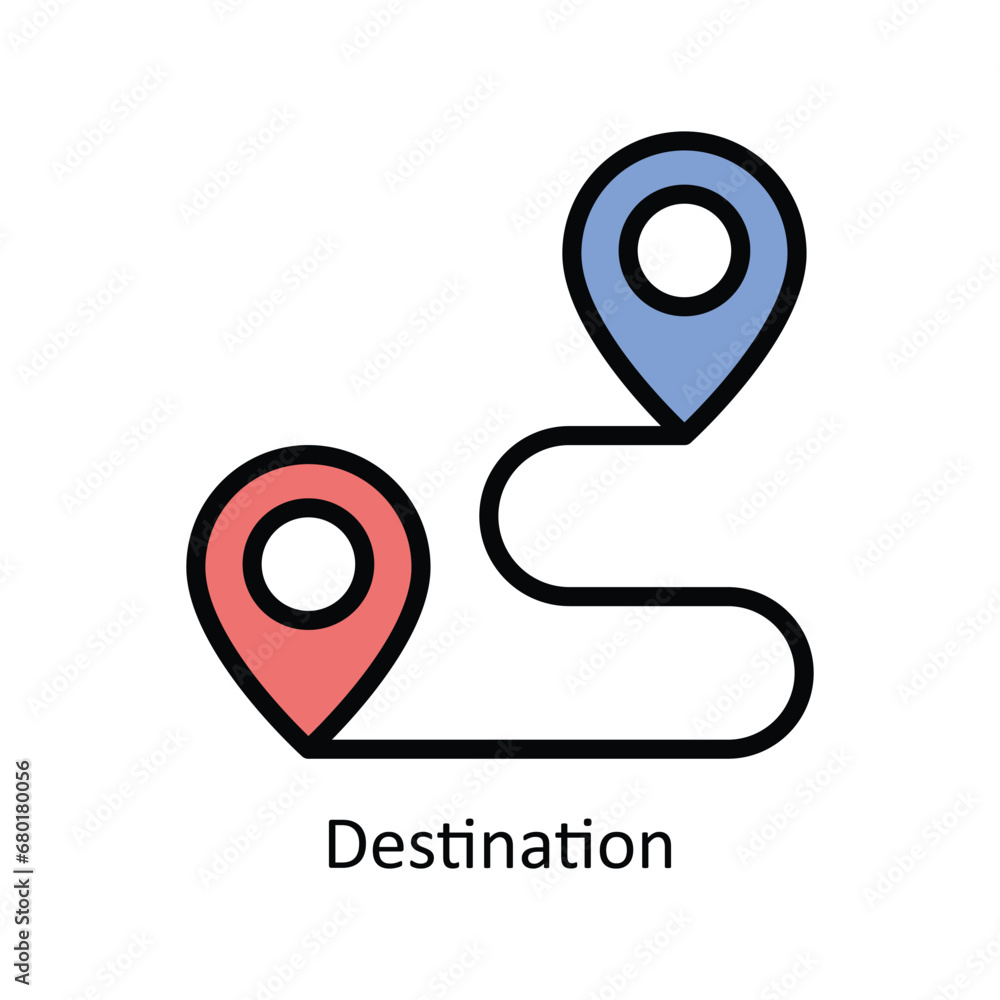 Destination vector filled outline Icon Design illustration. Business And Management Symbol on White background EPS 10 File Destination vector filled outline Icon Design illustration. Business And Management Symbol on White background EPS 10 File