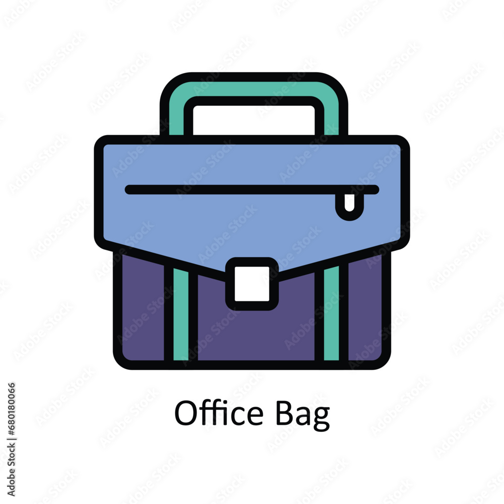 office bag vector filled outline Icon Design illustration. Business And Management Symbol on White background EPS 10 File office bag vector filled outline Icon Design illustration. Business And Management Symbol on White background EPS 10 File