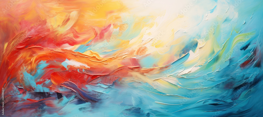 Expressive Wall Art with Energetic Brushwork Expressive Wall Art with Energetic Brushwork