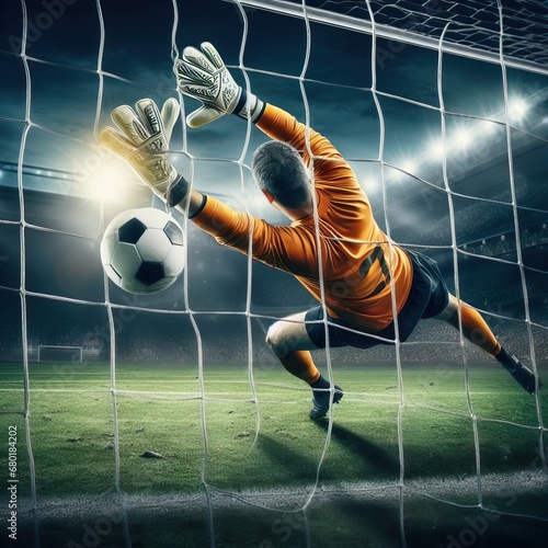 Images of football such as a ball, blocking a goal stadium and football and everything related to the sport of football photo