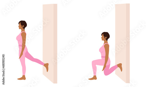 woman near the wall doing exercise