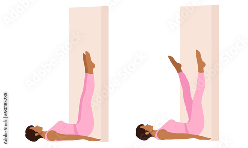 woman near the wall doing exercise